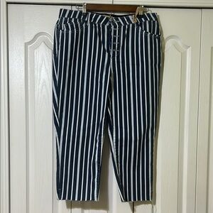 Democracy Striped Blue and White Pants